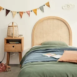 Tête de lit en rotin et cannage 90 cm