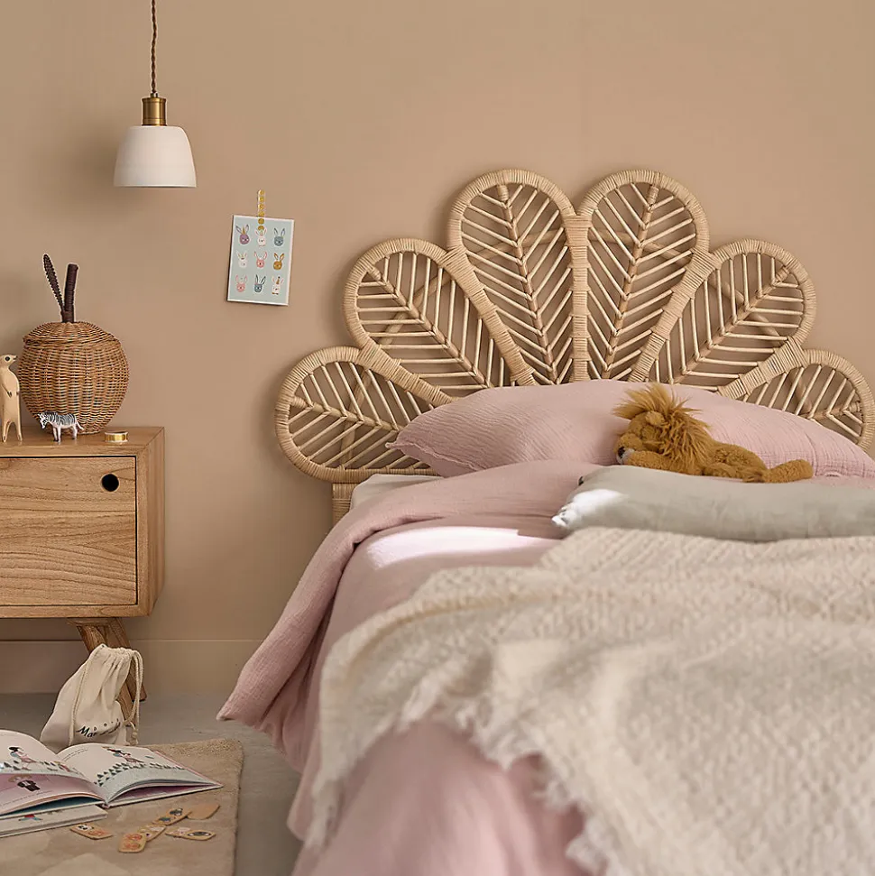 Tête de lit en rotin naturel 90 cm