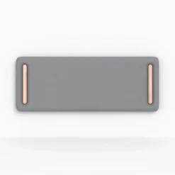 Tête de lit en tissu gris 140 cm - Katia