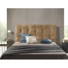 Tête de lit en tissu marron Iris 130