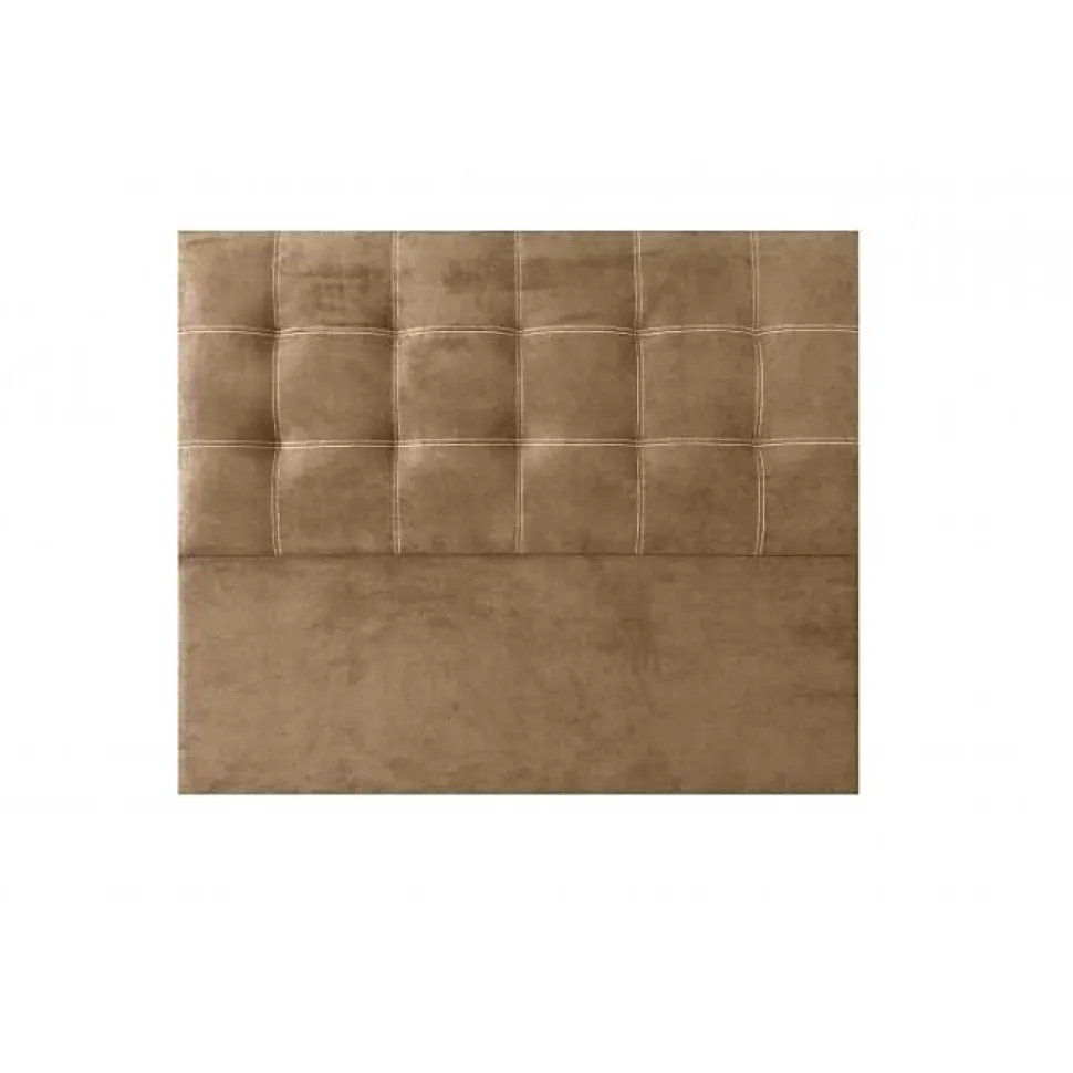 Tête de lit en tissu marron Iris 130