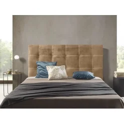 Tête de lit en tissu marron Iris 160