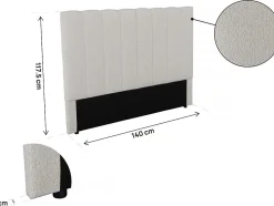 Tête de lit en tissu texturé