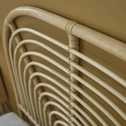 Tête de lit enfant arrondie en rotin 90 cm