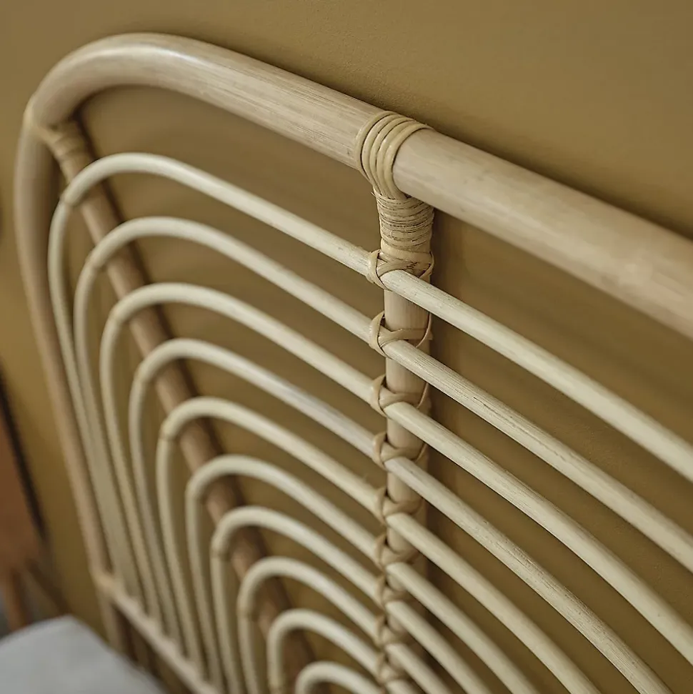 Tête de lit enfant arrondie en rotin 90 cm