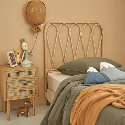 Tête de lit enfant en rotin 90 cm