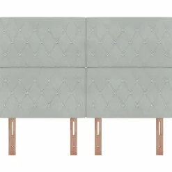 Tête de lit Gris clair 160 cm Velours vidaXL