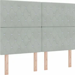 Tête de lit Gris clair 160 cm Velours vidaXL