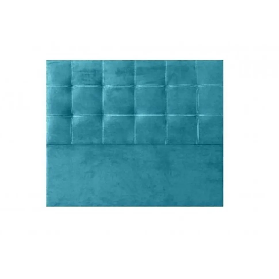 Tête de lit Iris en tissu turquoise 145