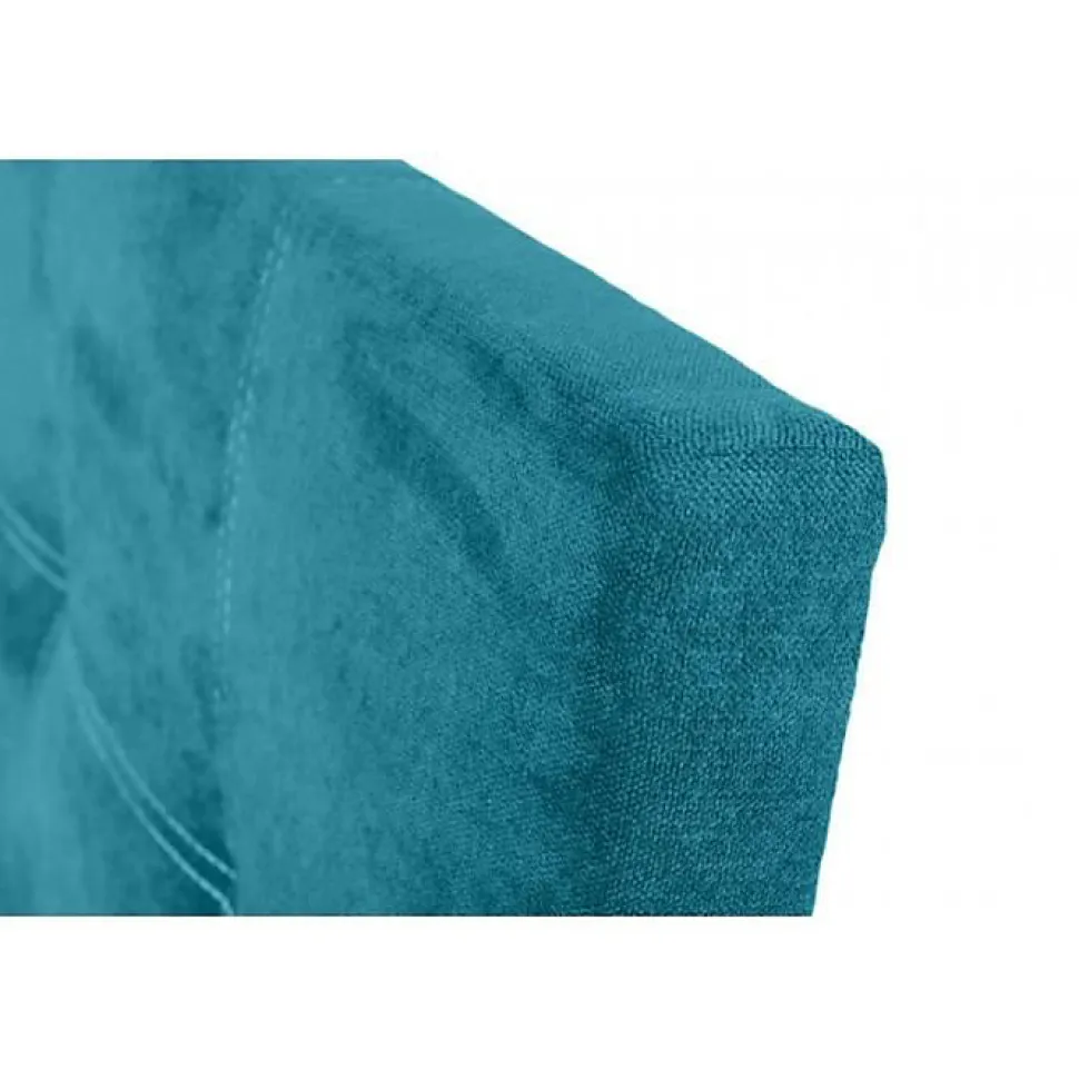 Tête de lit Iris en tissu turquoise 145