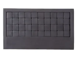 Tête de lit JENNA - 160 cm - Velours - Gris foncé
