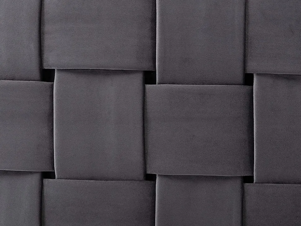 Tête de lit JENNA - 160 cm - Velours - Gris foncé