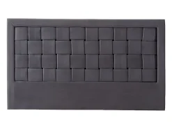 Tête de lit JENNA - 140 cm - Velours - Gris foncé