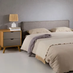 Tête de lit KLAO 160 sur pieds, en tissu - Gris