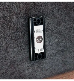 Tête de lit largeur 180 x 110 cm velours alcantara Gris