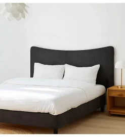 Tête de lit largeur 180 x 110 cm velours alcantara Gris