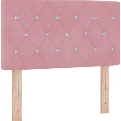 Tête de lit LED avec bandes LED Rose 80 cm Velours vidaXL