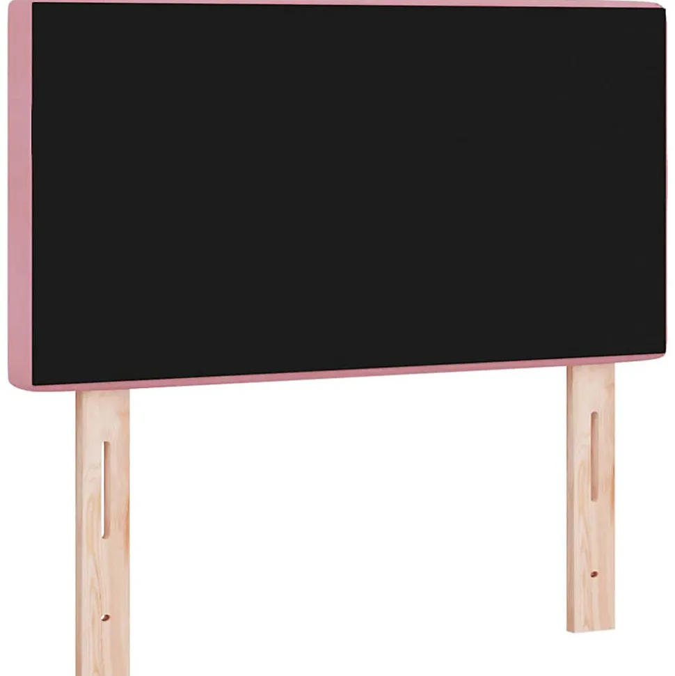 Tête de lit LED avec bandes LED Rose 80 cm Velours vidaXL