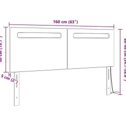 Tête de lit LED Blanc 160 cm Cuir synthétique vidaXL