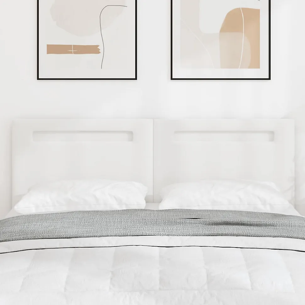 Tête de lit LED Blanc 160 cm Cuir synthétique vidaXL