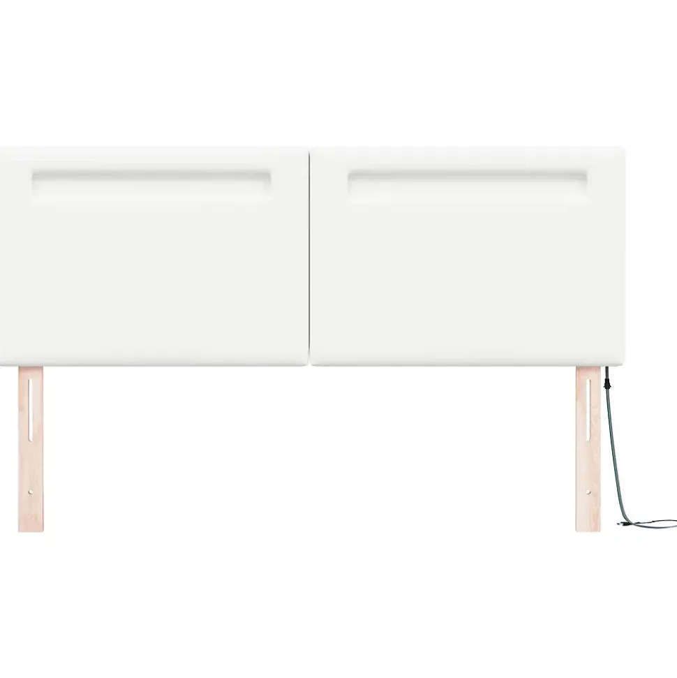 Tête de lit LED Blanc 160 cm Cuir synthétique vidaXL