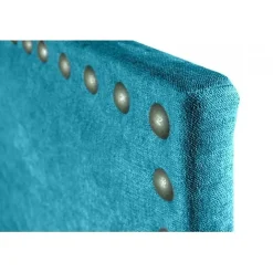 Tête de lit Lily en tissu turquoise 100