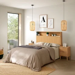 Tête de lit Lluvia 165 cm avec ragnament couleur Chêne