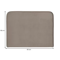 Tête de lit LUNAR 90 avec fixation murale, en tissu - Grège