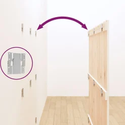 Tête de lit murale Blanc 140x3x110 cm Bois massif de pin vidaXL