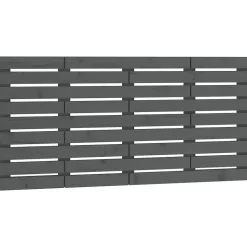 Tête de lit murale Gris 156x3x63 cm Bois massif de pin vidaXL