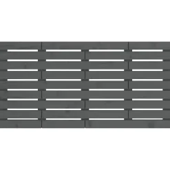 Tête de lit murale Gris 156x3x63 cm Bois massif de pin vidaXL