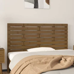 Tête de lit murale Marron miel 156x3x63 cm Bois massif de pin vidaXL