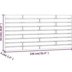 Tête de lit murale Marron miel 156x3x63 cm Bois massif de pin vidaXL