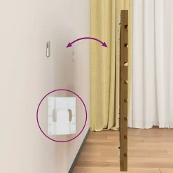 Tête de lit murale Marron miel 156x3x63 cm Bois massif de pin vidaXL