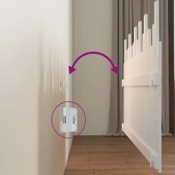 Tête de lit murale vidaXL 185x3x80 cm bois de pin blanc