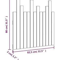 Tête de lit murale 82,5x3x80 cm Bois massif de pin vidaXL