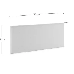 Tête de lit Niebla 140x60 cm Imitation tissu mouton beige