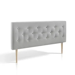 Tête de lit Oslo 90x100 cm, capitonnée Tissu Grey