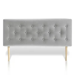 Tête de lit Oslo 90x100 cm, capitonnée Tissu Grey