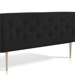 Tête de lit Oslo 160x100 cm, capitonnée Tissu Anthracite, Épaisseur de 8 cm