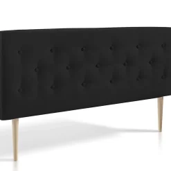 Tête de lit Oslo 140x100 cm, capitonnée Tissu Anthracite, Épaisseur de 8 cm