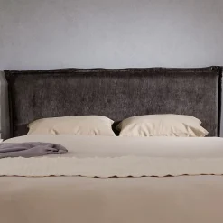 Tête de lit OVIO 160 sur pieds, en tissu - Gris