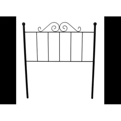 Tête de lit Palace Forge pour lit 135 Noir 143x125x4. Matris