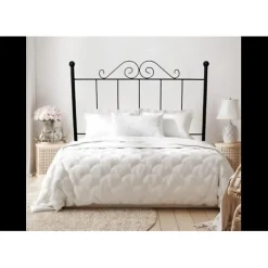 Tête de lit Palace Forge pour lit 135 Noir 143x125x4. Matris