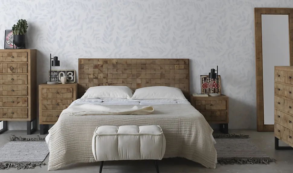 Tête de lit plaquée en sapin 110x60 cm