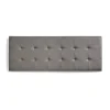 Tête de lit pour 120 lits Capitone Similicuir Check 152 x 57 x 5 cm Rembourrage en mousse et renfort de dossier Couleur Gris. ECCO