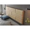 Tête de lit pour lit 90 Briques de similicuir 112 x 57 x 5 cm Rembourrage en mousse et renfort de dossier Couleur Camel Clair. ECC