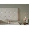 Tête de lit pour lit 160 capitone similicuir carrés 162 x 57 x 5 cm Rembourrage en mousse et renfort de dossier couleur Blanc. ECC