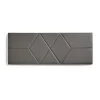 Tête de lit pour lit de 100 Deux diamants en similicuir 112 x 57 x 5 cm Rembourrage en mousse Couleur Gris. ECCOX