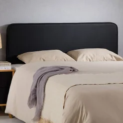 Tête de lit RIVEN 140 avec fixation murale - Noir